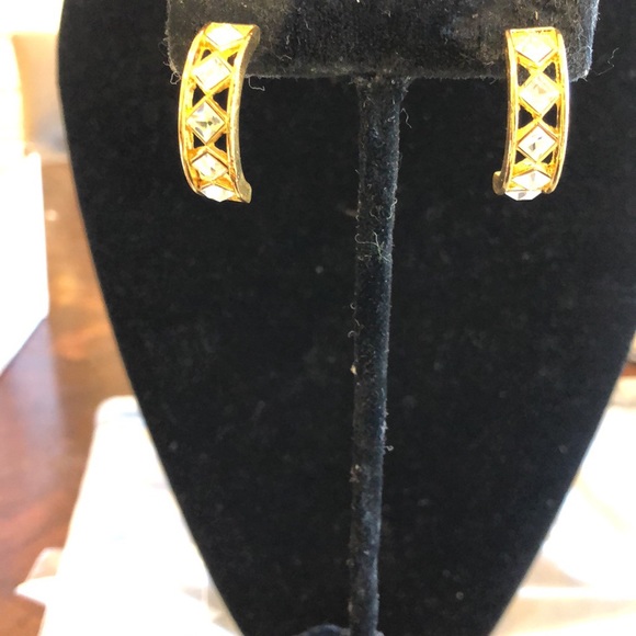 Harlequin Cubic Zirconia Hoop Earrings-Boutique - Picture 5 of 8